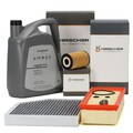 HIRSCHER Filterset 5L ORIGINAL 0W30 Motoröl für AUDI A4 B8 A5 8T 8F Q5 2.0 TDI