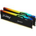 Kingston FURY Fury Beast RGB 32 GB DDR5-5600 Kit, Arbeitsspeicher schwarz, XMP, 