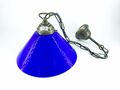 Hängender Kronleuchter Messing Kette Glas Opaline Blau Ab Büro Wohnzimmer