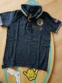 NAPAPIRI Basic Polo Shirt Logo Patch navy blau 12 152 158 TOP