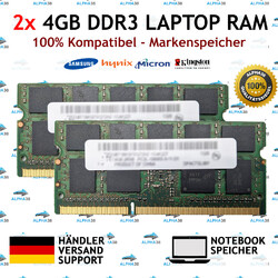 8 GB (2x 4 GB) SO-DIMM DDR3-1600 für Dell OptiPlex 3040 RAM Speicher