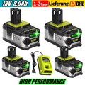 18V 8,0AH Akku für RYOBI One+ Plus Lithium-Ion RB18L50 P108 P104 P102 Batterie