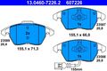 Bremsbelagsatz Scheibenbremse ATE 13.0460-7226.2 für AUDI A1 TT 8X1 8XF 8J3 8XK