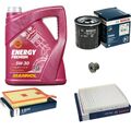 BOSCH Inspektionpaket 5 L MANNOL Energy Premium 5W-30 für VW Polo 1.4 TDI