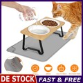 Katzennapf Erhöht, 2Er Set Futternapf Katze Aus Keramik Mit Napfunterlag 15°