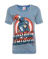 Logoshirt Jungen T-Shirt MARVEL - Captain America blau Gr. 92/98 *NEU*