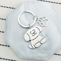 Cartoon Stainless Steel Dog Keychain Pet Enthusiast Gift Backpack Pendant De^`^