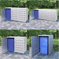 Mülltonnenbox Doppelbox Mülltonnenverkleidung Mülltonne 240L Gartenbox Edelstahl