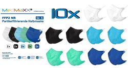 10x MedMaXX FFP2 NR Atemschutzmaske Größe S, auch für Kinder geeignet, buntpersönliche Schutzausrüstung PSA • ideal für Schulen