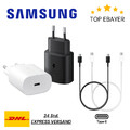 Original Samsung Schnellladegerät USB-C Netzteil Ladekabel Adapter Stecker Typ C