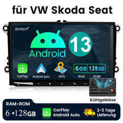 6+128GB Android 13 Autoradio CarPlay GPS Navi für VW Touran Golf 5 6 Passat Polo