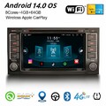 64GB Android 14 DAB+ Autoradio CD CarPlay Navi 8-Kern Für VW TOUAREG T5 Multivan