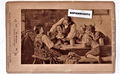 CDV gross Foto Th. Kleehaas," Prise gefällig "Galerie moderner Meister 1887