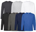 4 FRUIT OF THE LOOM HERREN LONGSLEEVE M L XL XXL 3XL 4XL 5XL LANGARM TSHIRT SET 