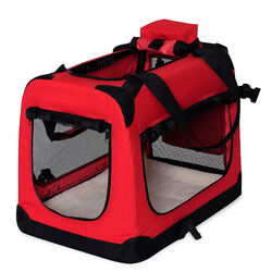 B-Ware: lionto Hundetransportbox Hundetasche Hundebox faltbar S Rot