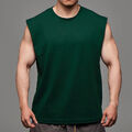 Herren-Muskel-T-Shirt Ärmellos Solides Weißes Tank-Top Sommer-Fitness-Top Φ