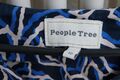 People tree Ökomarke Kleid Damenkleid blau mit floralem Muster GR 10