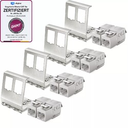 Cat 6A 6 a 5e Keystonemodul Jacks Halterung Hutschienen Adapter für RJ45 LAN STP🟢🔴Keystone Modul-GHMT Zertifiziert🔴🟢500MHz🟡10GBit