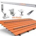 Aluprofil Solarpanel Photovoltaik Halterung Ziegeldach Set PV Montageschienen