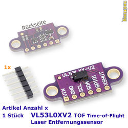 1 - 10x VL53L0X TOF Modul Entfernungssensor GY-VL53L0XV2 distance Sensor Arduino
