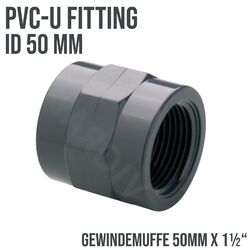PVC Klebe Fittings Verbinder Bogen Nippel Verschraubung Winkel Hahn Rohr 50 mm