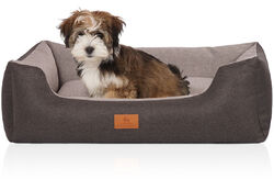Knuffelwuff Hundebett Luke aus Velours  Handwebcharakter Hundekorb Hundekissen