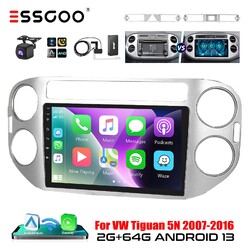 9" Android 13 DAB+ Apple Carplay Autoradio GPS Camera Für VW Tiguan 5N 2007-2016