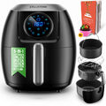 Heißluftfritteuse 5L Friteuse Grill Fettfrei Fritteuse XXL Heissluftfritteuse