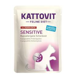 Kattovit Sensitive Huhn+Ente 24 x 85g (16,62€/kg)