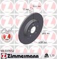 2x ZIMMERMANN Bremsscheibe 100.3379.52 für AUDI