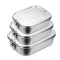 Lunchbox Brotdose Auslaufsicher Bento-Box Brotzeit-Dose aus Edelstahl mit Fächer