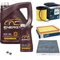 BOSCH inspektionspaket 6 L MANNOL 5W-30 Energy für Opel Zafira A 1.8 16V