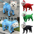Welpen-Regenmantel Mit Kapuze Wasserdichte Jacke Haustier-Hunde-Regenmantel ↓