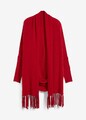 Neu Strickjacke aus Merinowolle Gr. 48/50 Rot Damen Strick-Schal-Poncho
