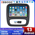 Autoradio Carplay Android 14 WIFI GPS BT +DAB Für Opel Vivaro B Renault Trafic 3