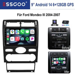 9" Android 14 6+128G 8 Core GPS Carplay DAB+ Autoradio Für Ford Mondeo 2004-2007