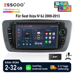 DAB+ Für Seat Ibiza IV 6J 6P 2009-2013 Android 14 Autoradio Carplay Navi RDS 32G