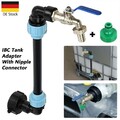 IBC Schwanenhals 3/4" Auslaufhahn Regenwassertank Regenfass Container Adapter DE