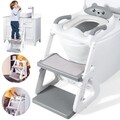 Kinder Faltbar Toilettensitz Toilettentrainer mit Treppe WC Sitz Lerntöpfchen