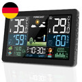 Wetterstation Funk Mit Außensensor, Farbdisplay, Thermometer Hygrometer Mit Wett