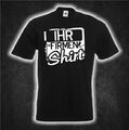 Firmen T-shirt schwarz NEU mit Druck Aufdruck Motiv Logo Arbeit Firma bedruckt