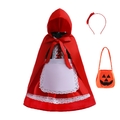 Rotkäppchen Kostüm Kleid Verkleidung mit Umhang mit Kapuze für Kleinkind Mädc...
