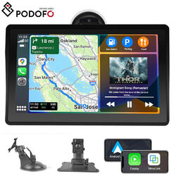 7" Tragbar Autoradio Wireless Apple CarPlay Android Auto Bluetooth Touchscreen