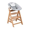 Hauck Alpha Newborn Set Pre Nature Grey Hochstuhl & Babywippe