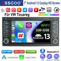 2+32G Android 13 CarPlay Autoradio GPS Nav BT SWC RDS Für VW Touareg T5 Multivan