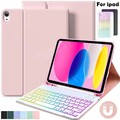 Beleuchtet Tastatur Hülle für iPad A16 11/9/8/7/6. Gen Pro Air 11 10,9'' QWERTZ