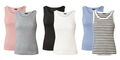 esmara Damen Tops gerippt 2er Set - versch. Modelle