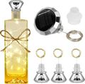 LED Flaschen 4Pcs Solar Lichterkette Korken Flaschenlichter Flaschenlichterkette