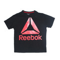 Reebok großes Logo T-Shirt schwarz kurzärmelig Herren L