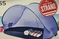 Strandmuschel Pop Up Strandzelt Blau Wetter-& Sichtschutz Zelt Lichtschutzf 40